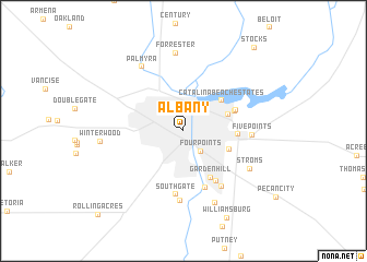 map of Albany