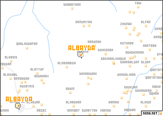 map of Al Bayḑāʼ