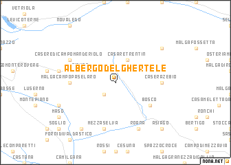 map of Albergo del Ghertele