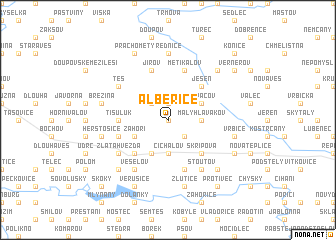 map of Albeřice