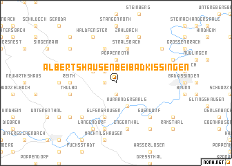 map of Albertshausen bei Bad Kissingen