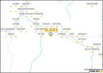 map of Albiès