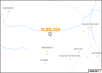 map of Ālbolāgh