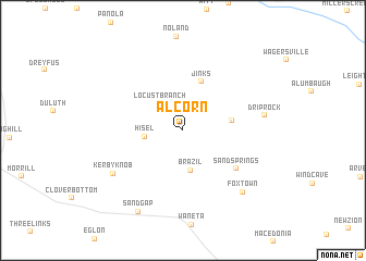 map of Alcorn