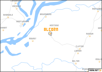 map of Alcorn