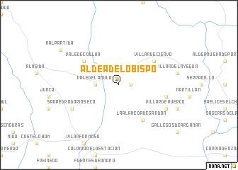 map of Aldea del Obispo
