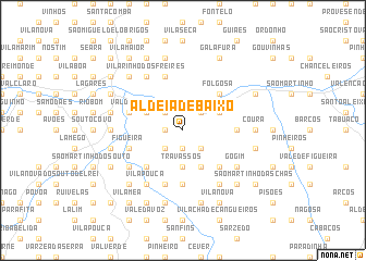 map of Aldeia de Baixo