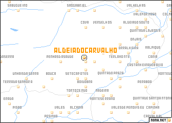 map of Aldeia do Carvalho