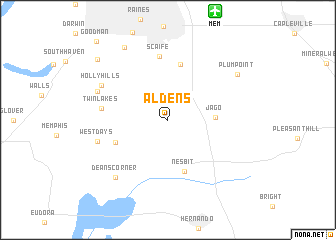 map of Aldens