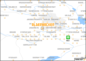 map of Alderbäcken