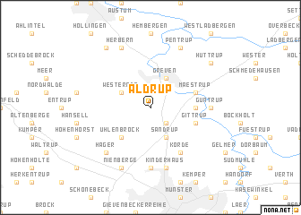 map of Aldrup