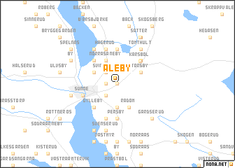 map of Åleby