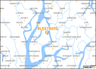 map of Alegyaung