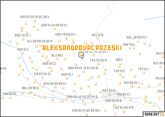 map of Aleksandrovac Požeški