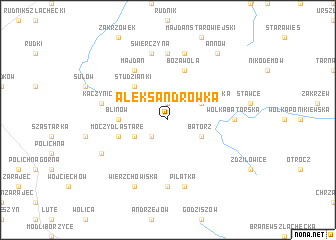 map of Aleksandrówka