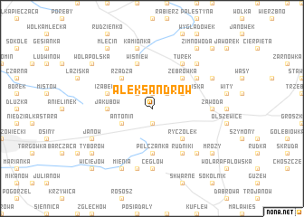 map of Aleksandrów