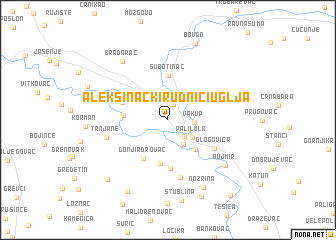 map of Aleksinački Rudnici Uglja