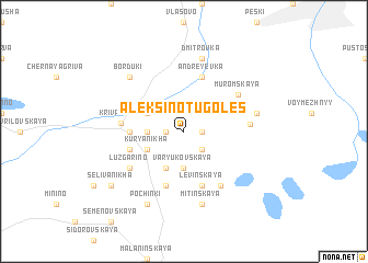 map of Aleksino-Tugoles