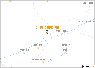 map of Além Paraíba