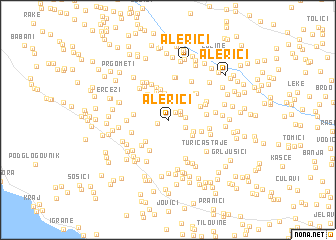 map of Alerići