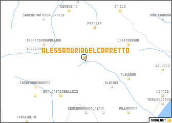 map of Alessandria del Carretto