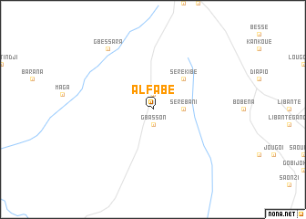 map of Alfabé