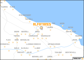 map of Alfatares