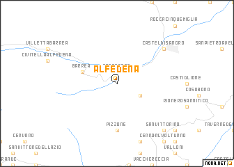 map of Alfedena