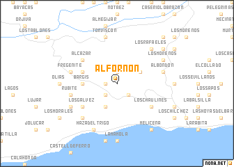 map of Alfornón
