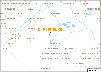 map of Alfredówka