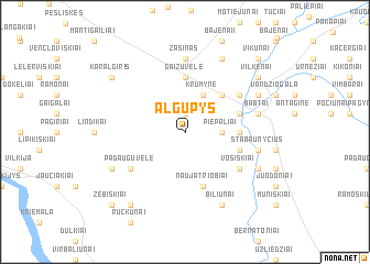 map of Algupys