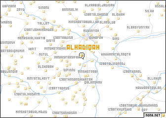 map of Al Ḩādiqah