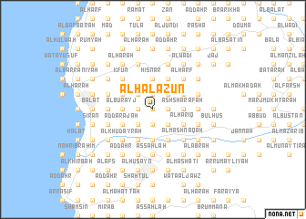 map of Al Ḩalazūn