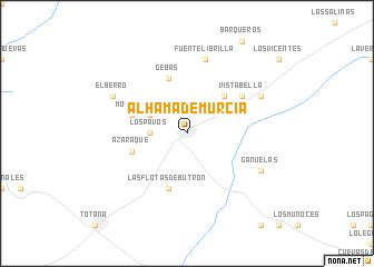 map of Alhama de Murcia