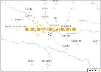 map of Al Hāshimīyah al Janūbīyah
