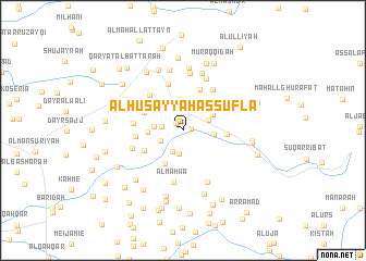 map of Al Ḩusayyah as Suflá