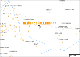 map of ‘Alīābād-e Kalleh ‘Omar