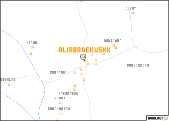 map of ‘Alīābād-e Kūshk