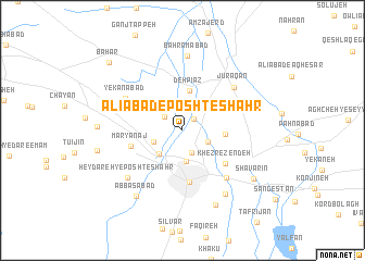 map of ‘Alīābād-e Posht-e Shahr