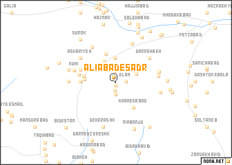 map of ‘Alīābād-e Şadr