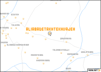 map of ‘Alīābād-e Takht-e Khvājeh