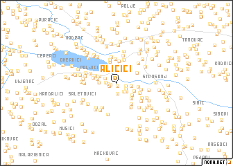 map of Aličići