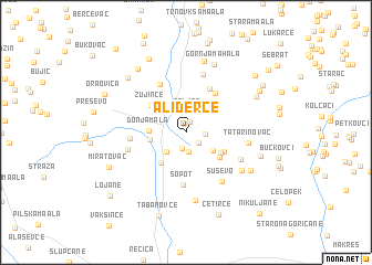 map of Aliđerce