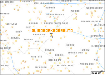 map of Ali Gohar Khān Bhuto