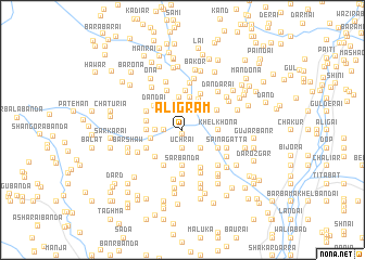 map of Alīgrām