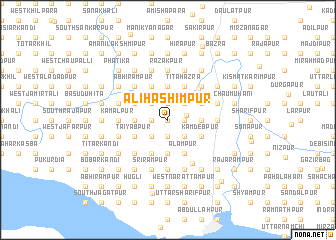 map of Ali Hāshimpur