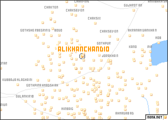 map of Ali Khān Chāndio