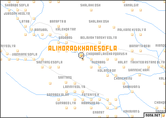 map of ‘Alī Morād Khān-e Soflá