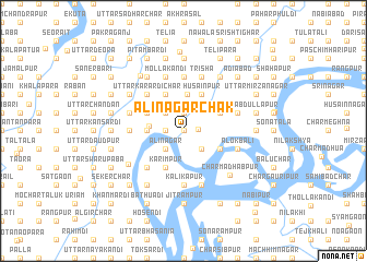 map of Ālinagar Chak