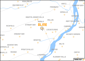 map of Aline